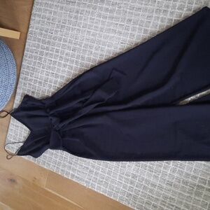 Free Press Spaghetti Strap Wide Leg Black Jumpsuit XS